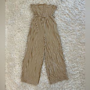 Yellow stripped jumpsuit